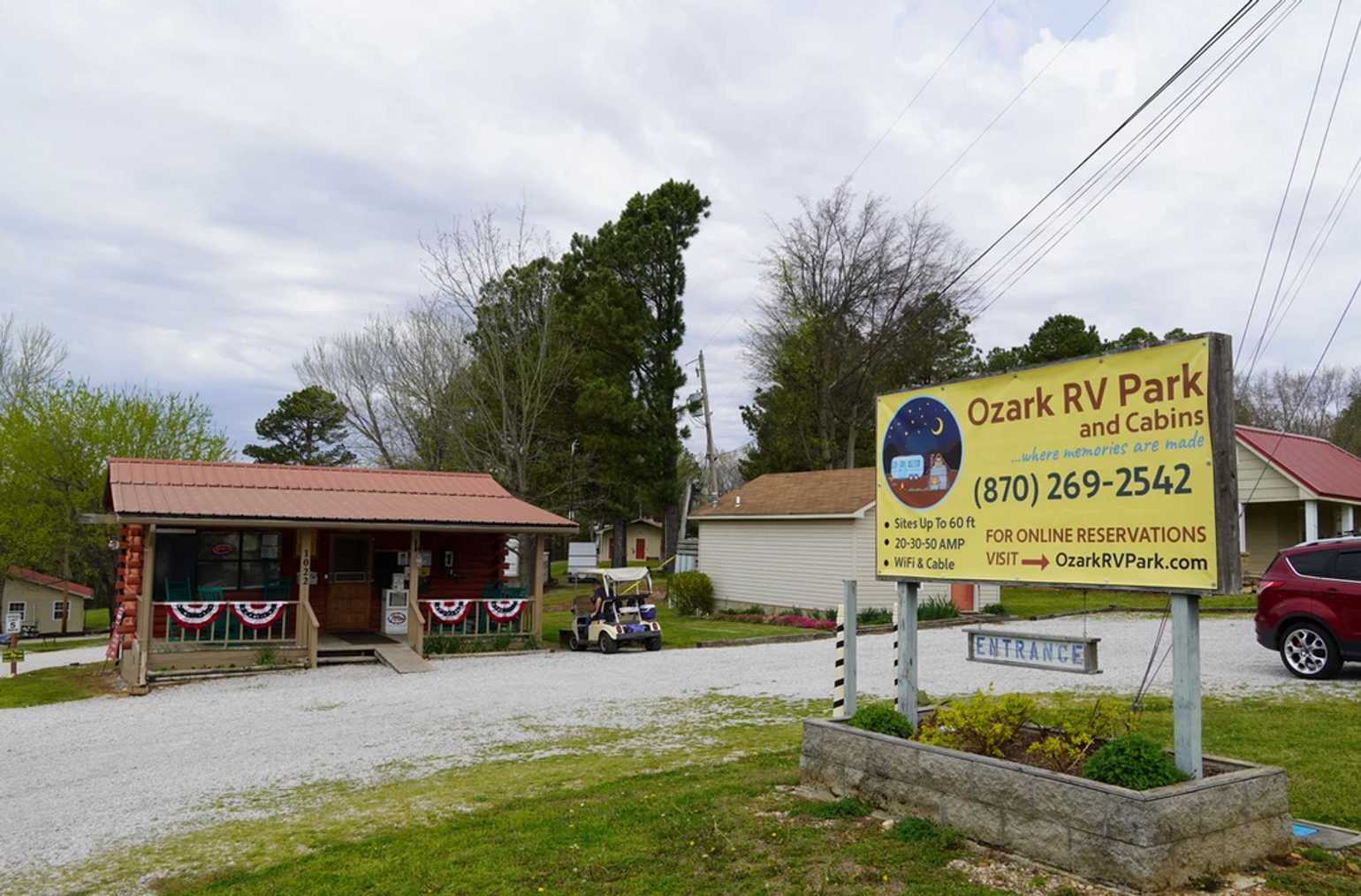 Ozark RV Park and Cabins Mountain View, Arkansas Campspot