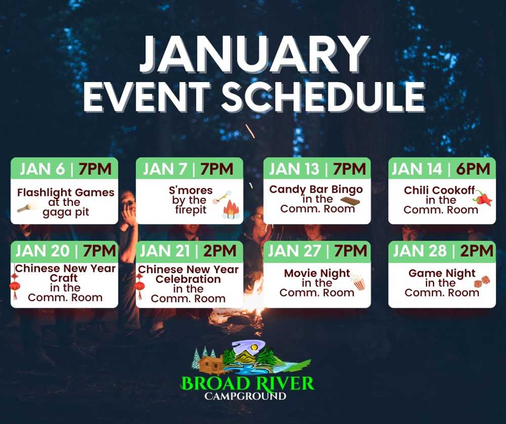 January Campground Events
