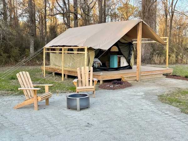 Glamping Tent with King Bed and full private bath
