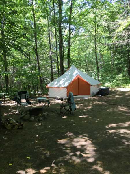 Primitive tent site, no hookups