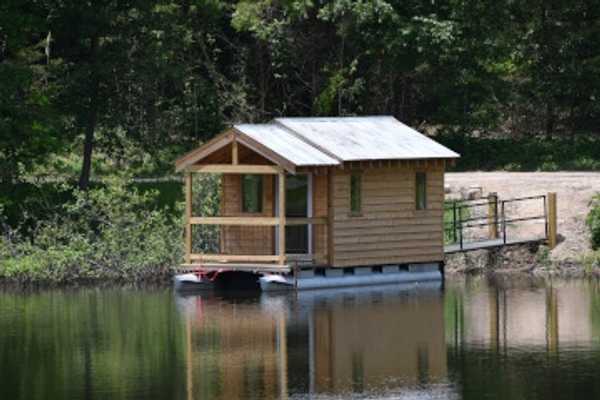Floating Rustic Cabin on the Water
