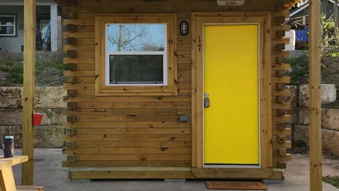 LOG CABIN:  Queen bed, AC, and River view — image 1 of 4