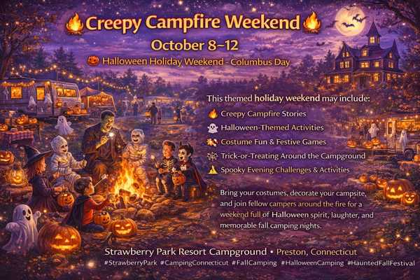 Creepy Campfire Weekend  Oct. 8-12 - Columbus Day