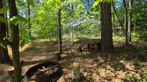 Campsite #4 RV /Tent Site Full Hook Up,  40’ x 18’  Level Gravel Pad with Back Yard and Shaded Fenced Enclosure for you Pets, Back In — image 1 of 13