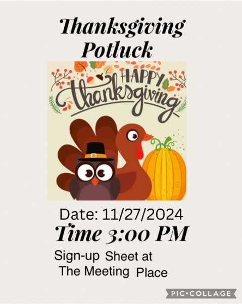 Village Pines Thanksgiving Potluck Feast