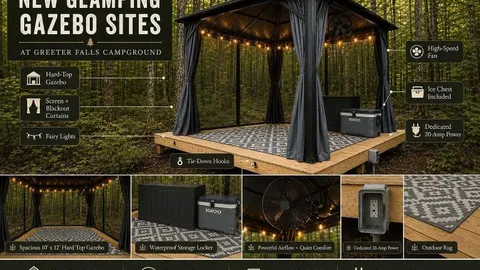 Area A Tenting Under 10' x 12' Gazebo Shelter — image 6 of 6