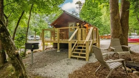 On River Camping Cabin with bath & kitchenette — image 1 of 10