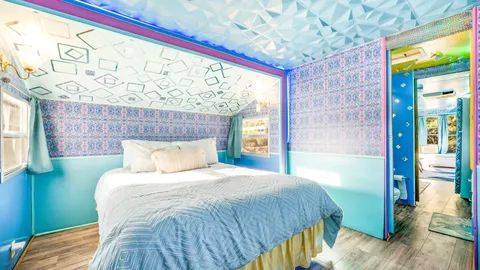 Blue Glamping Trailer — image 1 of 4