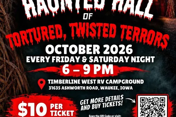 Haunted Hall of Tortured, Twisted Terrors - Timberline West RV, Waukee, Iowa