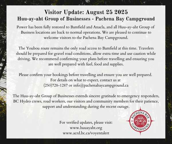 Mount Underwood Fire - Campground Operations Update