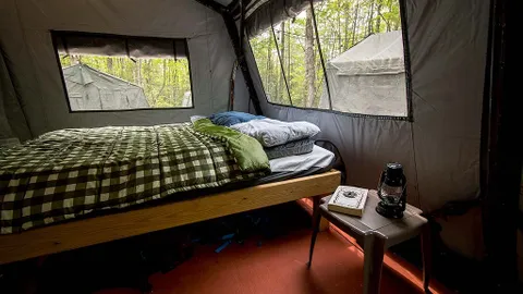 Area B Glamping: Furnished Military Tent - 16' x 16' — image 2 of 14