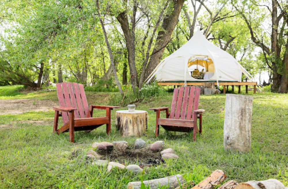 FOUR PERSON PRIMITIVE GLAMPING YURT