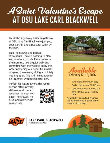 Valentine's Escape at Lake Carl Blackwell