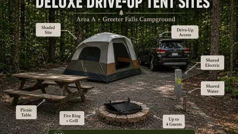 Area A Tenting Deluxe Drive-up Site — image 2 of 2