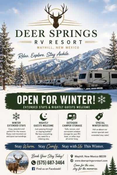OPEN FOR WINTER