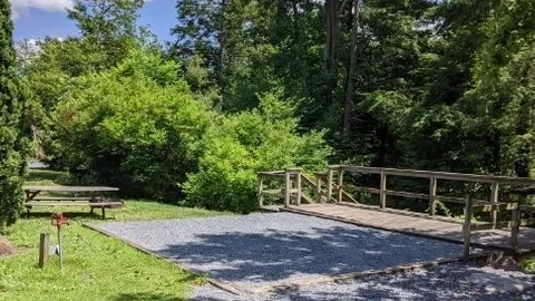 Tent Site with Deck by the Stream — image 1 of 1