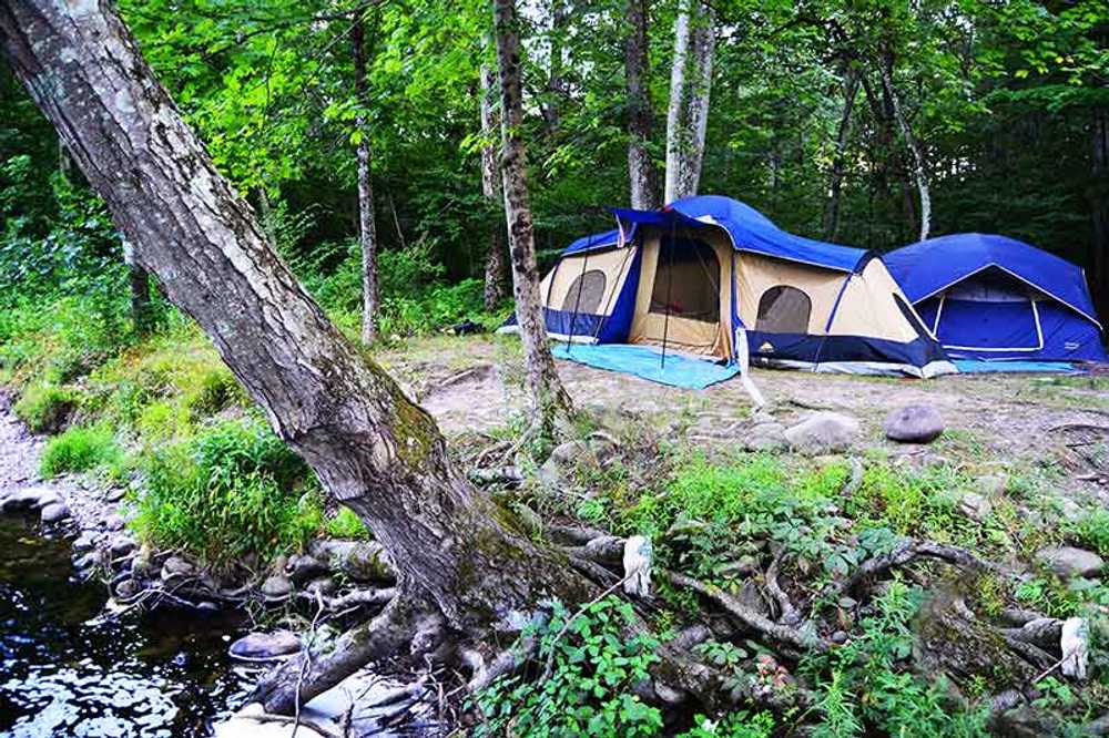 Farm Village Creekside Tent with Water