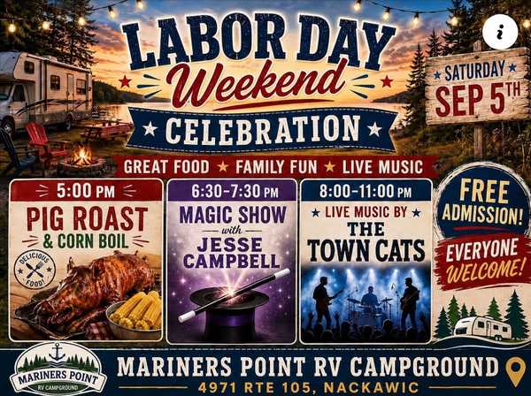 September 5th Labor Day weekend celebration!