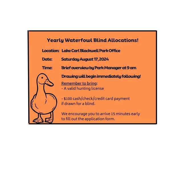 Annual Waterfowl Blind Drawing 2024