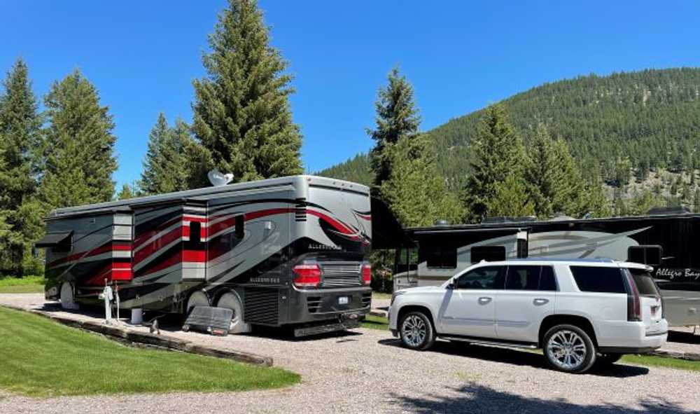 Premium Back Row 30/50 AMP Pull-Through RV site (no children)
