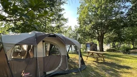 Ready to Camp Electric Pre-setup Tent w/ Cots - Sunset Lake View — image 7 of 7