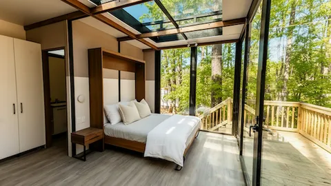 Glass Skylight Tiny Homes:  Skylight Heaven Wooded Area — image 7 of 7