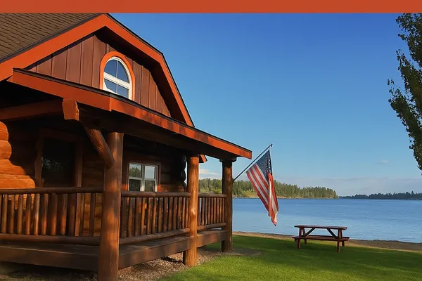 Ruby’s Resort & RV —5' off I-90 Exit 270 Spokane Lakefront Recreational RV Camping.  Follow the freeway sign!