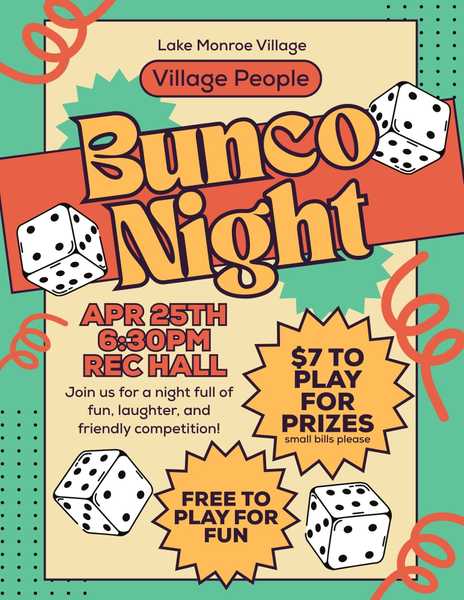 Village People Bunco Night