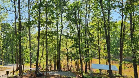 Campsite #5 RV/ Tent Site 30’ x 18’  Electric & Water Hookup, Level Gravel Pad with Back Yard andShaded Fenced Enclosure for your Pets, Back In — image 1 of 8