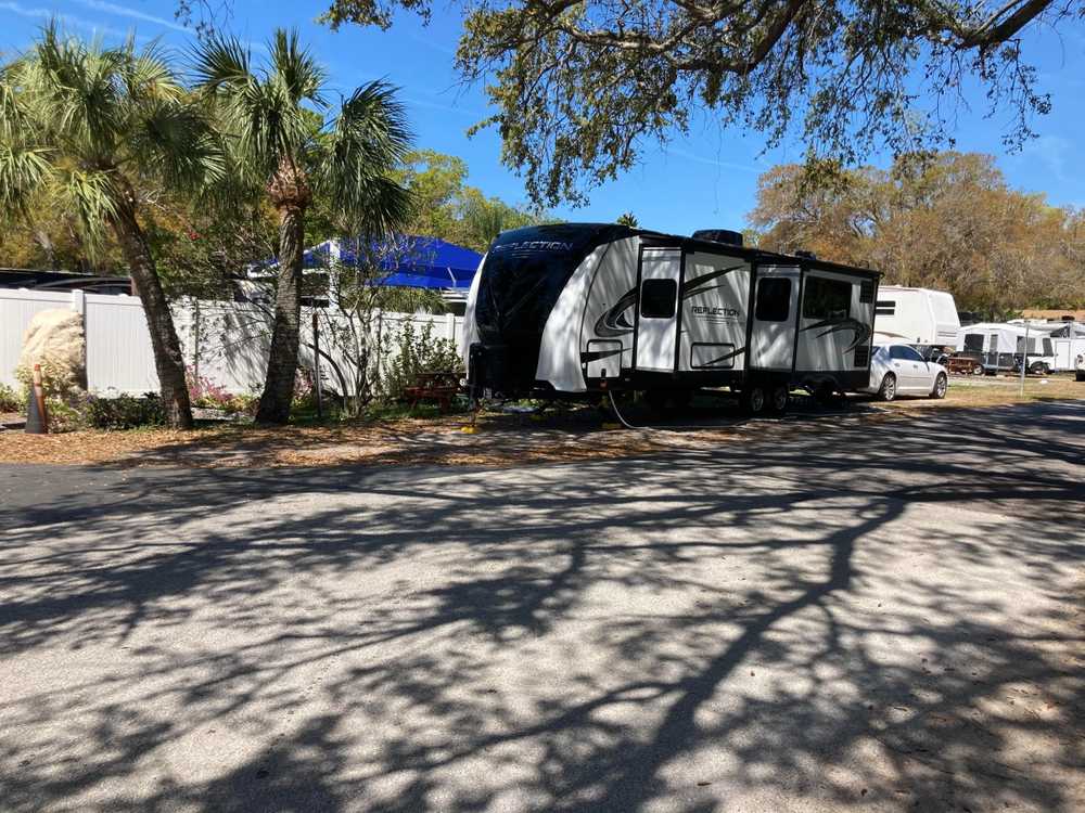 Emergency Pull-thru Service Road RV Access Site with Hookups on Opposite side