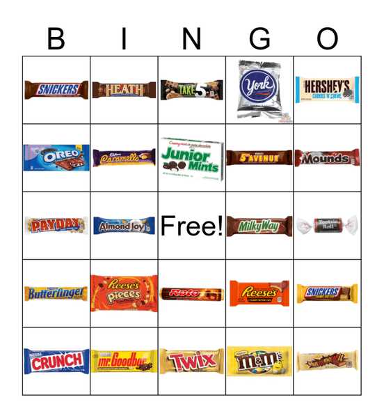 Chocolate bar Bingo/Chocolat Bingo