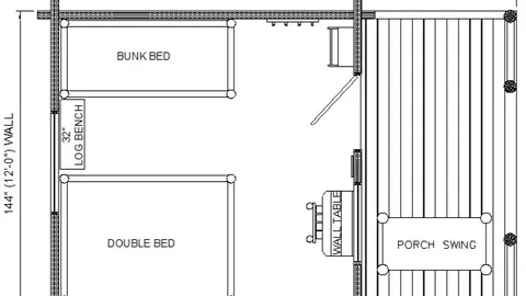 Rustic 1-Room Cabin Red — image 6 of 6
