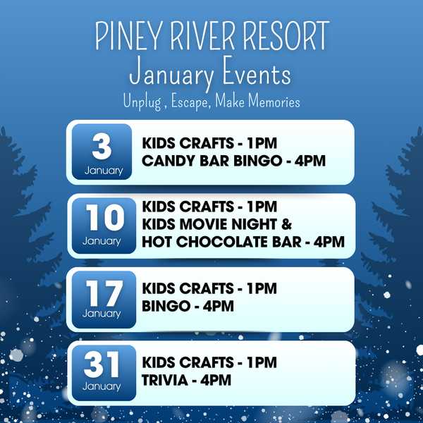 January Calendar of Events