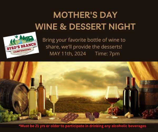 2024 Mother's Day Weekend Wine & dessert night