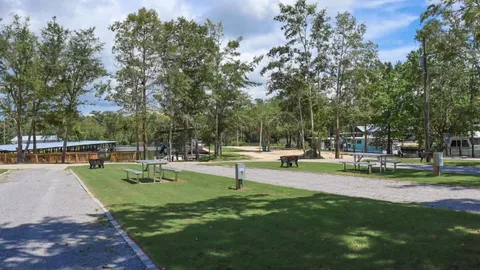 20/30/50 Amp Waterfront Full Hookup Pull-Through RV Site — image 1 of 9