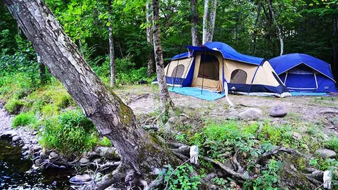 Neversink Village: Tent, with 20 AMP Water + Electric (Riverview) — image 1 of 1