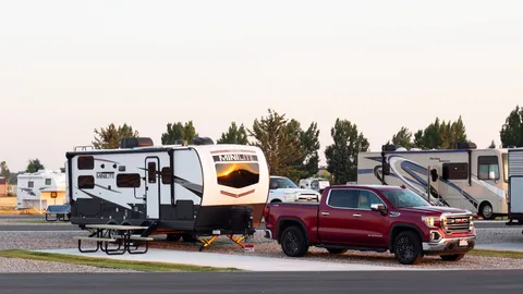 62' Pull-Through RV Site - 30/50 Amp - Full hookups — image 1 of 2