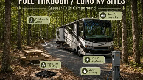 Area C/D RV: Standard Pull-Thru or Long Site - No Sewer — image 2 of 2