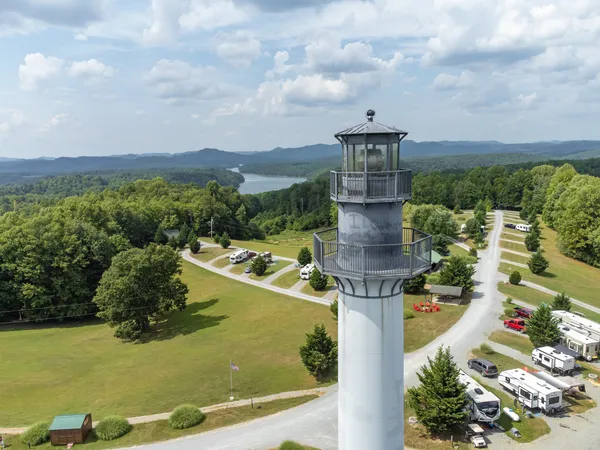 Summerville Lake Retreat & Lighthouse, Mount Nebo, West Viginia campground