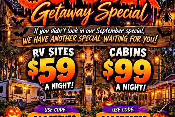 Halloween Cabin & RV Site Special Getaway!