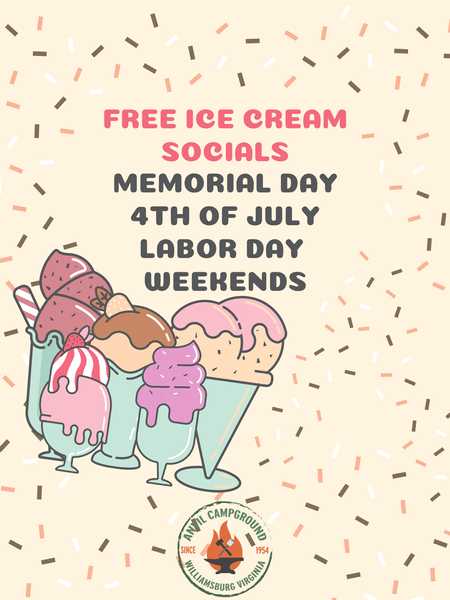 Free Annual Memorial Day Weekend Ice Cream Social