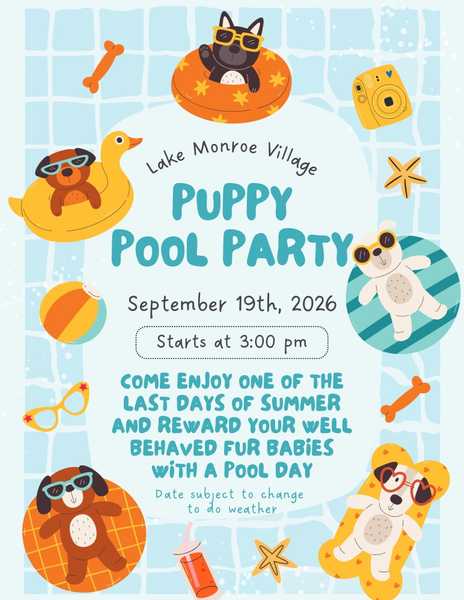 Puppy Pool Party