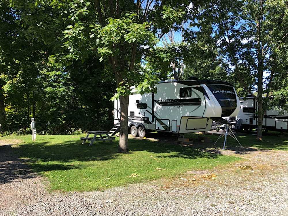 Full-Service - 30-Amp, Water & Sewer Back-In RV Site
