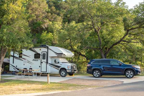 Red Carpet Back-In RV (Unlevel)