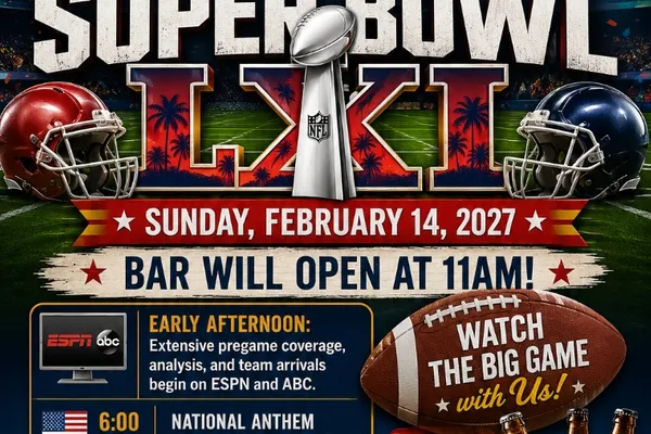 IT'S SUPER BOWL SUNDAY AT THE MARINA!