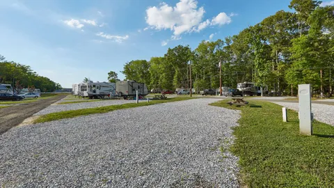 Deluxe Full Hookup Pull Through RV Site w/ Patio — image 1 of 1