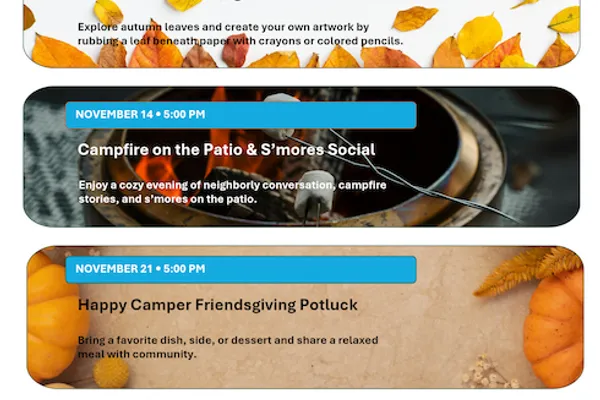 November Calendar of Events