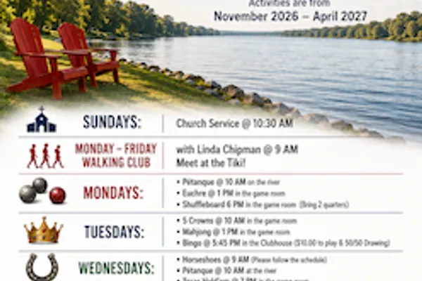 November 2026 to April 2027 Event Schedule!