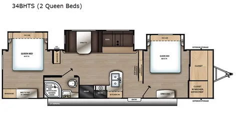 RV Rental - 38' Forest River Aurora - Two Bedroom (queen beds) — image 1 of 1
