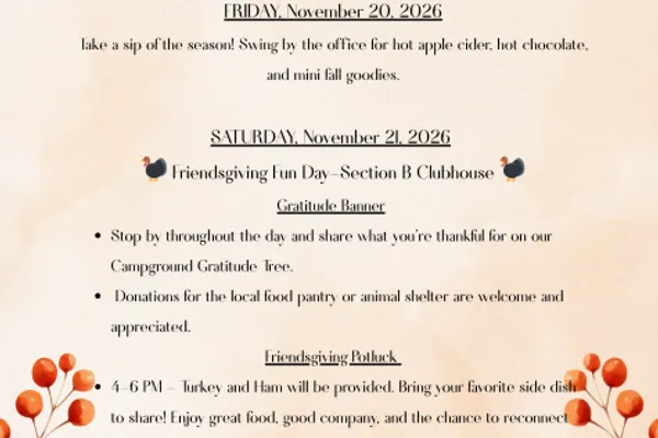 🦃🍁 Thanksgiving Weekend at Gateway RV Campground! 🍂🔥